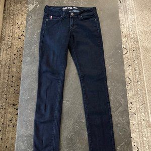 US Polo Assn Like NEW Dark Navy Jeans Size 3/4 Embroidery Polo Players on Back